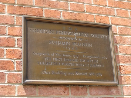 11 American Philosophical Society Sign